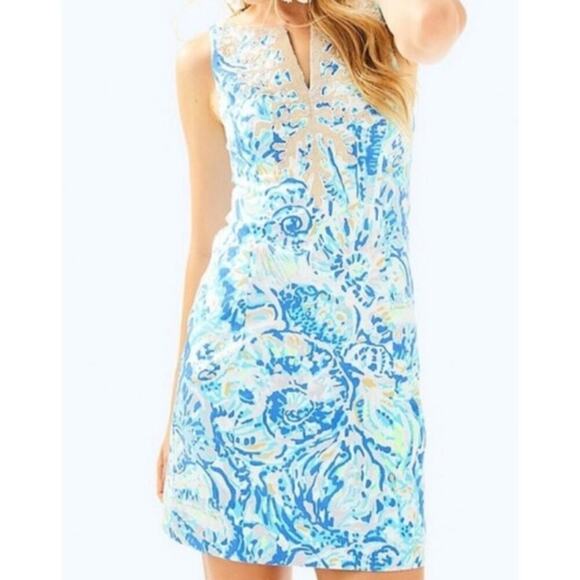 Lilly Pulitzer Dresses & Skirts - Lilly Pulitzer Gabby Shift Dress Bennet Blue Size 10